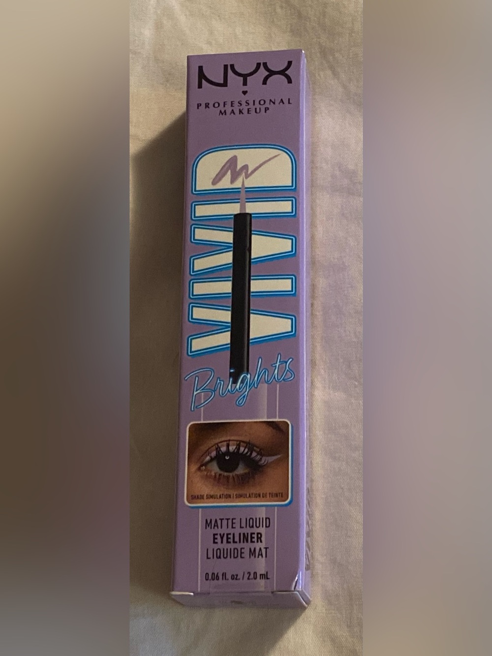 NYX Vivid Brights Matte Liquid Eyeliner Lilac Link VBLL07 New